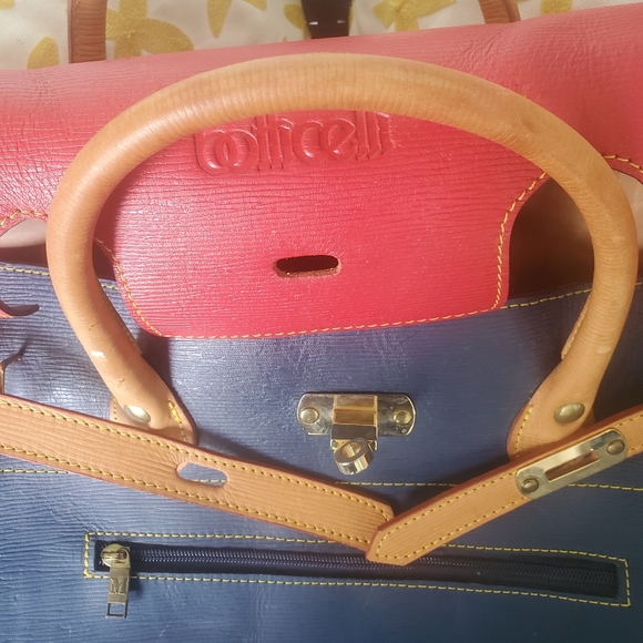 Rare Vintage Italian Botticelli Oversized Travel Bag. - Picture 6 of 16